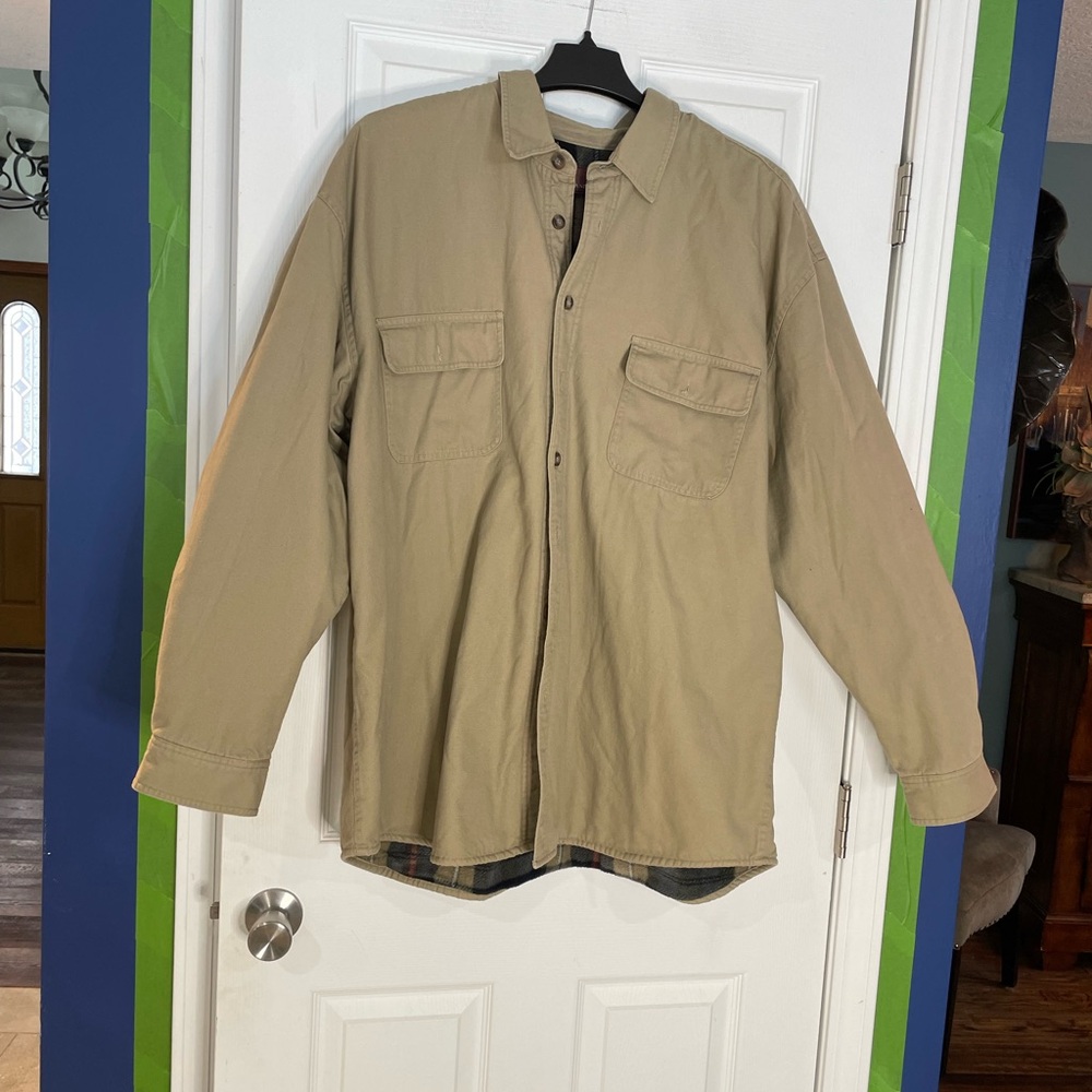 LANESBORO flannel-lined canvas shirt jacket - XXL